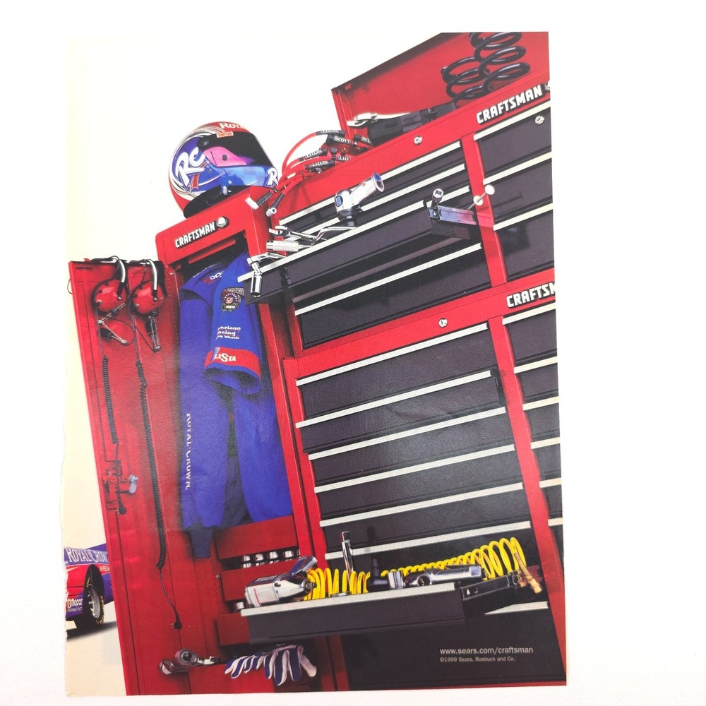 Craftsman Tool Chest Print Ad Garage Wall Art Racing Collector Decor 2006 Race